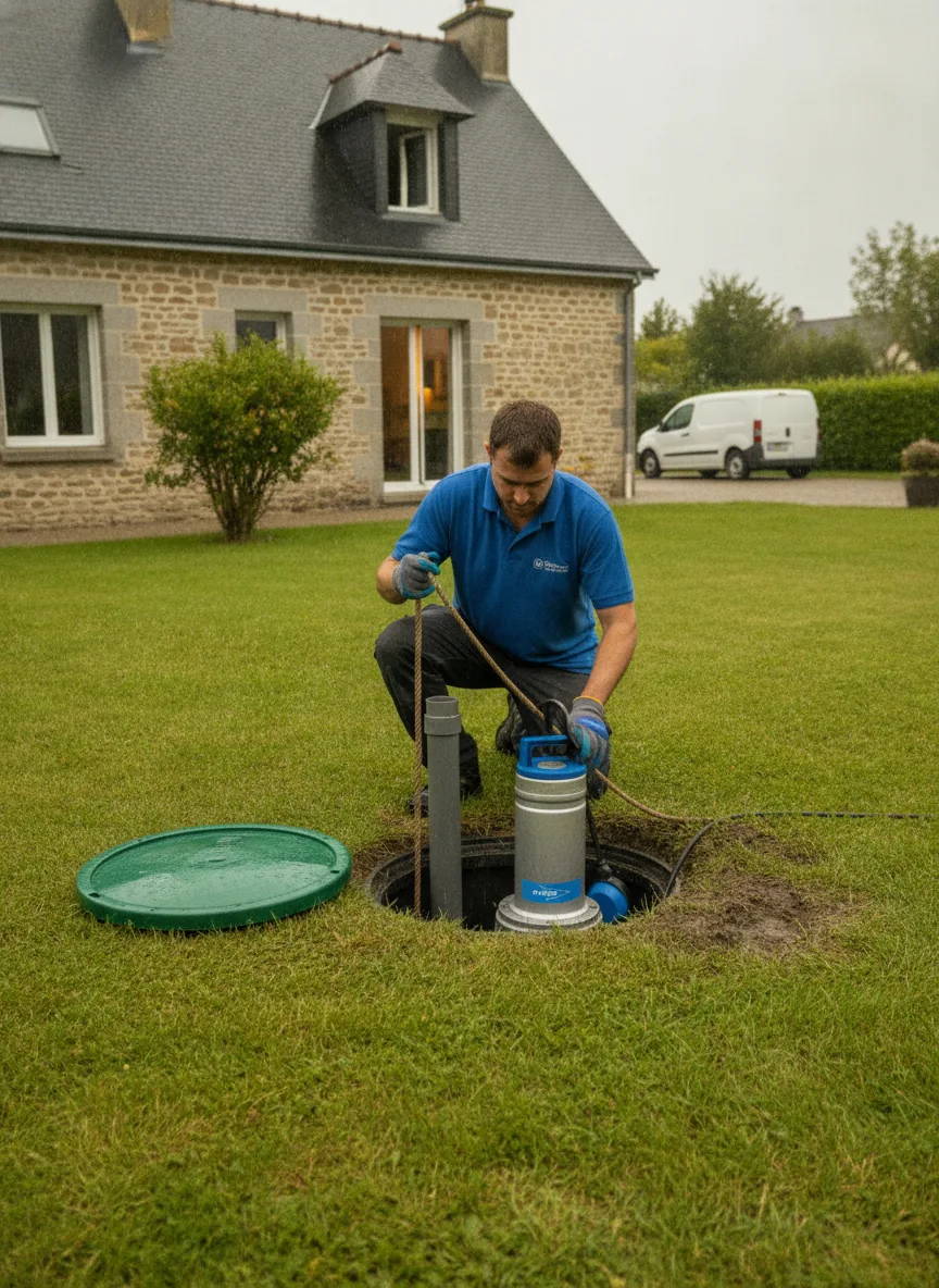 Dépannage pompe de relevage Paimbœuf – méthode / geste technique